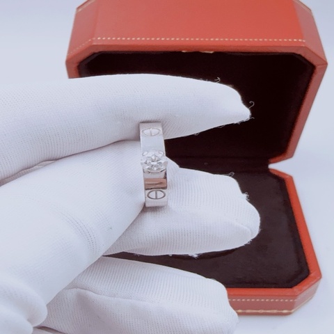 Cartier  卡地亞 LOVE系列 鑽石戒指 主石26分 49號尺寸 附件無