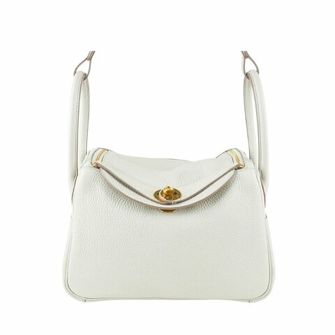 HERMÈS 愛馬仕 Mini Lindy 20 Craie 奶油白 金釦 Clemence 牛皮｜手提包 肩背包 斜背包｜琳迪包 G刻 2026｜KÉSH 凱仕精品