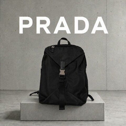 ㊣✨PRADA✨普拉達 黑色 釦飾 大容量 多夾層 後背包 /二手包/二手精品/二手包/二手精品/保證正品🌳二手樹屋🌳