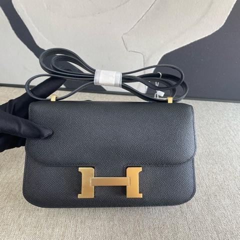 Hermes 愛馬仕 Constance 黑金康康19 U刻 親款帶镜子