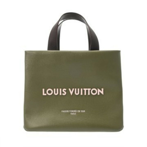 路易威登 (LOUIS VUITTON) 迷你購物手提包 2WAY 卡其綠 M15238 女士牛皮包 A 級二手 Ginzo