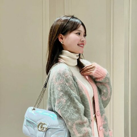 GUCCI 人魚姬Marmont26 肩背斜背包26*15*7.5 99新配件 盒子 塵袋