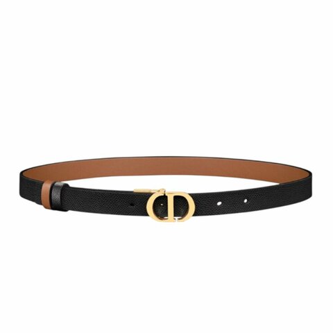 【Dior 迪奧】30 Montaigne 蒙田CD 雙面 腰帶 皮帶 2公分寬 棕色 黑色 B0446UWII_45I