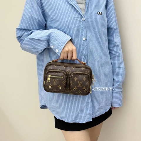 LV 炸藥包芯片款 20 x 11 x 10  9新 子袋 肩帶 塵袋