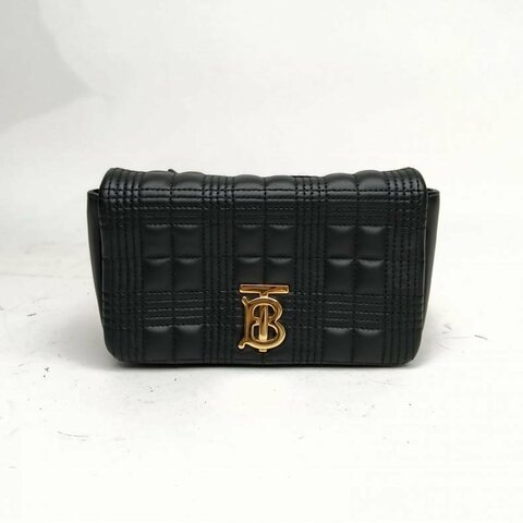 Burberry 黑色羊皮Lola系列腰包單肩包
