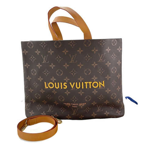 路易威登 LOUIS VUITTON 棕色 MM 購物手提包