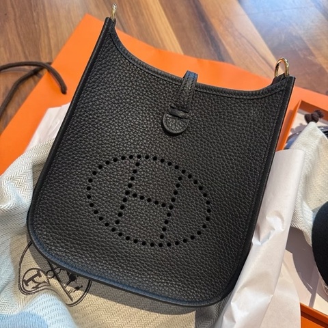 Hermes mini Evelyn 黑金