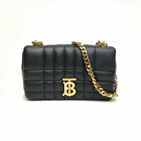Burberry 黑色羊皮Lola蘿拉包mini單肩斜跨包