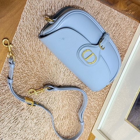 Dior 精緻感約會包 灰藍色 霧霾藍 寶寶藍 斜背包 揹帶可調
