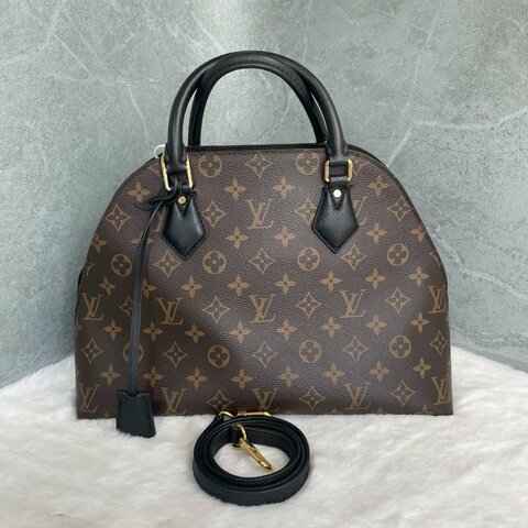 路易威登/Louis Vuitton  Alma BNB老花拼黑貝殼手提包