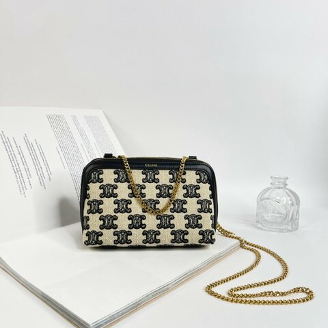 CELINE 刺繡貝殼包