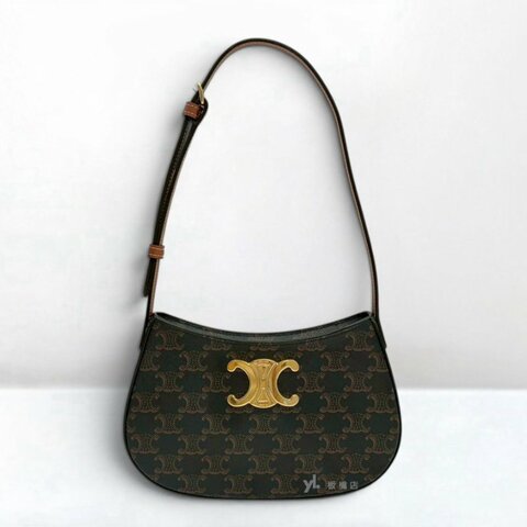 S5599-CELINE  Tilly老花凱旋門logo中號腋下包115702CUZ