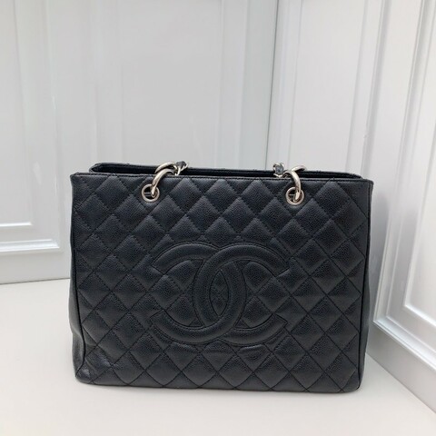 CHANEL 黑銀GST托特包