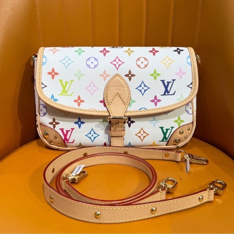 路易威登/Louis Vuitton 村上隆聯名 白三彩 法棍包單肩包斜挎包