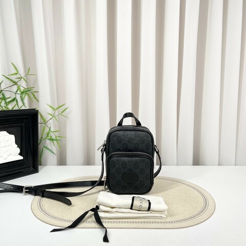 Gucci Retro黑灰色相機包
