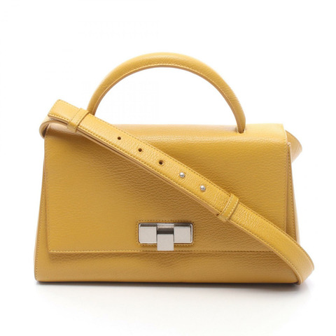 BOTTEGA VENETA 2WAY 單肩包 皮革 黃色 二手 女士