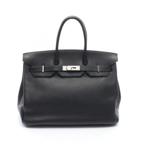 愛馬仕 Birkin 35 手提包，Taurillon Clemence 皮革，黑色，二手，女士款，帶五金配件