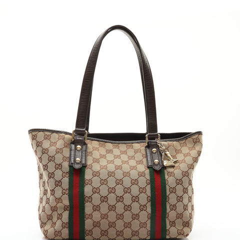 棕色 GG 帆布 Tote 肩背包【GUCCI 古馳】 137396