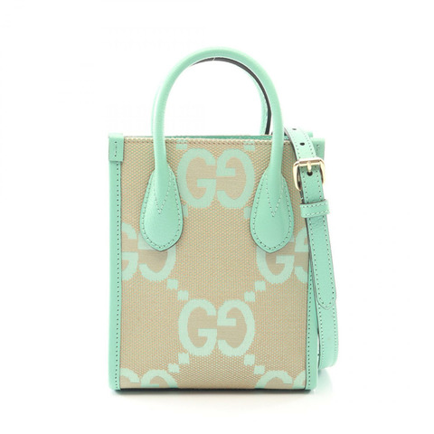 GUCCI 互扣式 G 標誌 Jumbo GG 迷你托特斜背包 671623 帆布皮革
