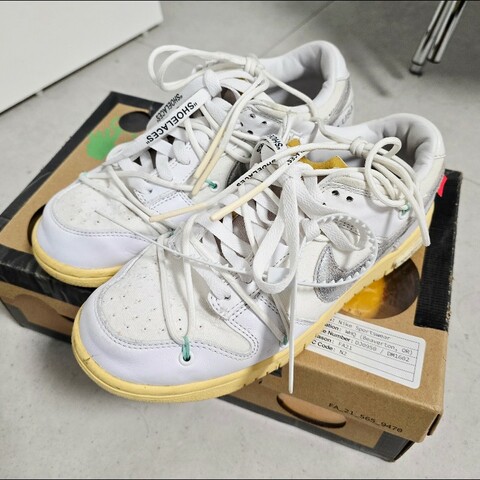 OFF-WHITE x NIKE Dunk Low聯名款球鞋