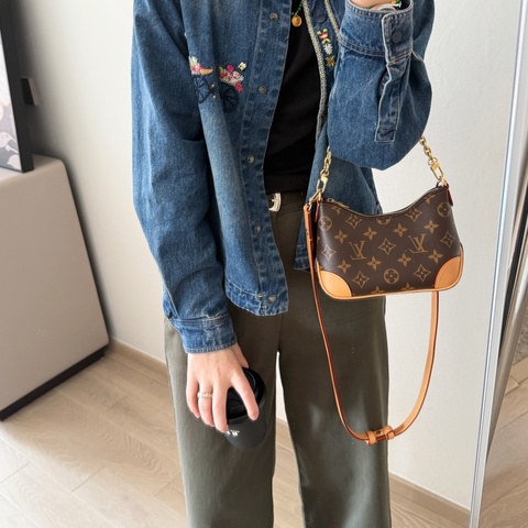 Louis Vuitton 路易威登👑 Boulogne nano老花黃牛角包 99新✨芯片款💕 尺寸：20*13*7