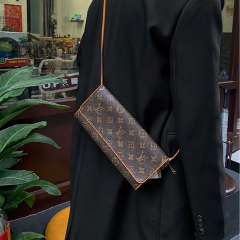 LV 路易威登 原花 Monogram Vintage Cartouchiere 信封包 下蓋包 斜背包 老花包 M51852