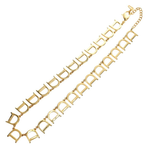 Christian Dior 項鍊 金屬 金 正品 186549M