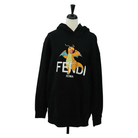 FENDI FENDI x FRGMT x POKMON Parker Kairyu 棉黑色 Auth 167434SM