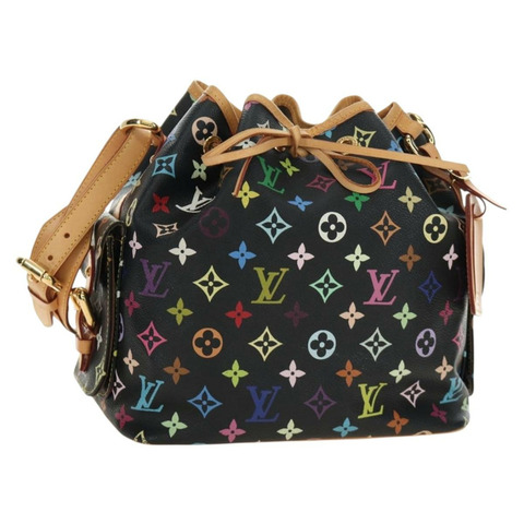 路易威登 Monogram Multicolor Petit Noe 手袋 黑色 M42230 LV Auth mr2527SAV