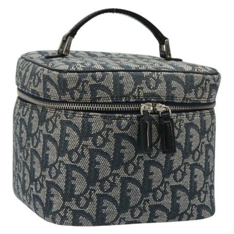 Christian Dior Trotter帆布化妝包 海軍藍 銀色 正品 mr2574V