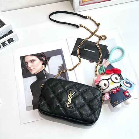 聖羅蘭 YSL 黑色相機斜挎包 21s 底長18
