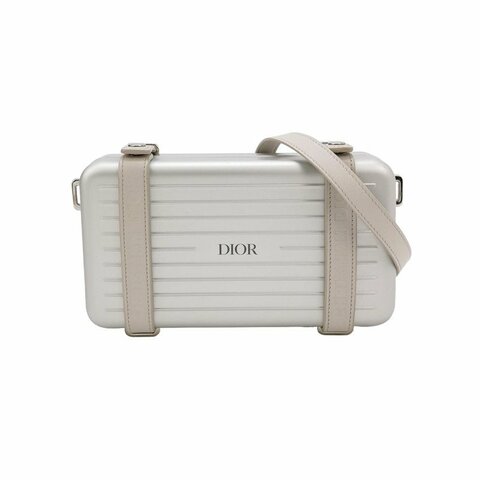 Dior Rimowa聯名款牛皮字母Logo單肩包