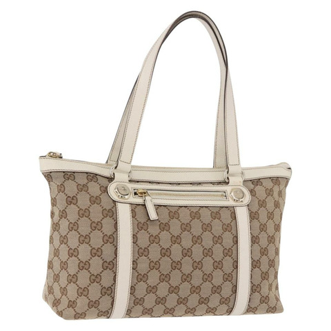 GUCCI GG帆布托特包 米色 金色 153008 正品 am11952V