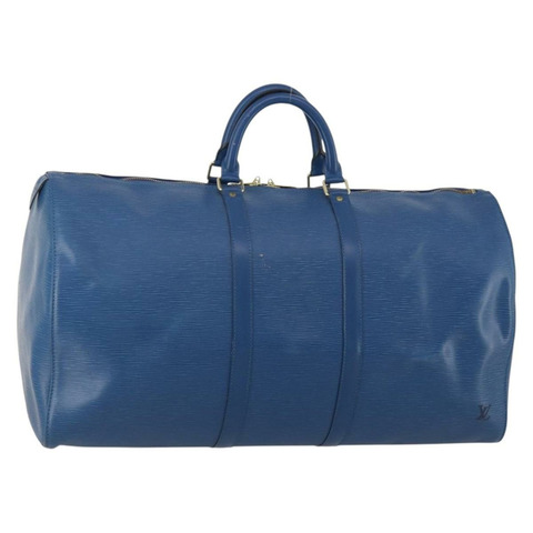 路易威登 Epi Keepall 55 波士頓包 托萊多藍 M42955 LV 正品 182624