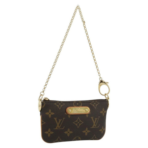 路易威登 Monogram Chain Pochette Mila MM 手拿包 M60094 LV Auth 186142V