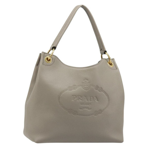 PRADA 灰色金色皮革肩背包 1BC051 正品 yk20522SAV