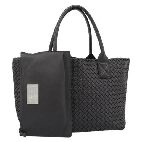 BOTTEGA VENETA INTRECCIATO Cabas 小號手提包皮革深棕色正品 am11927SM