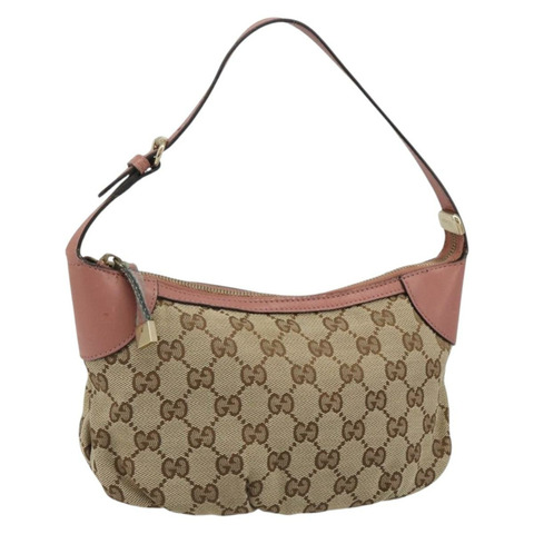 GUCCI GG帆布配件包 米色 金色 224093 正品 188871V