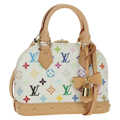 路易威登 Monogram LV x TM Alma BB 手提包 2way 白色 M13078 正品 188884SM