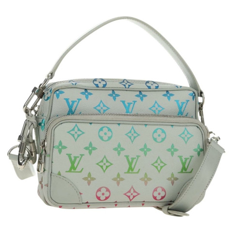 路易威登 Monogram Iridescent Nile 灰色肩背包 M13897 LV Auth 188885SAM