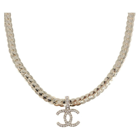 香奈兒 (CHANEL) 金色金屬項鍊，CC標誌，正品編號 ka4882SAM