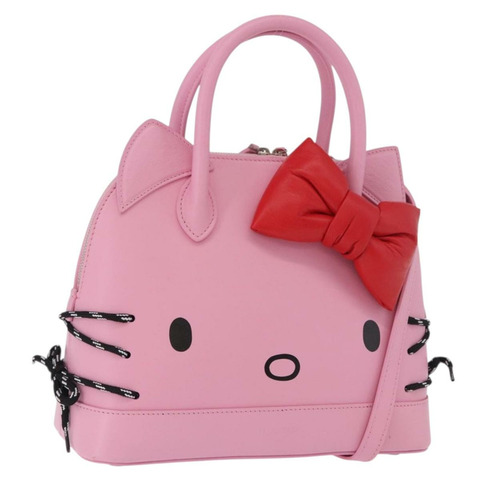 BALENCIAGA Sanrio Virutop HandleS 皮革 2way 粉紅色 619014 Auth 188908SM