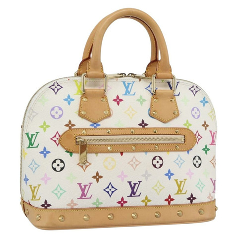 路易威登 Monogram Multicolor Alma 手提包 白色 M92647 LV 正品 188907V