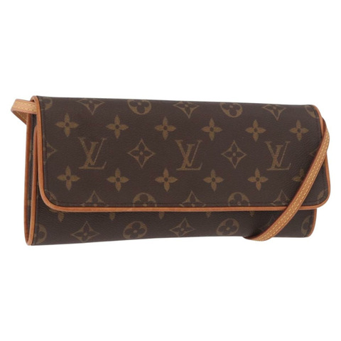 路易威登 Monogram Pochette Twin GM 單肩包 M51852 LV Auth 189359V