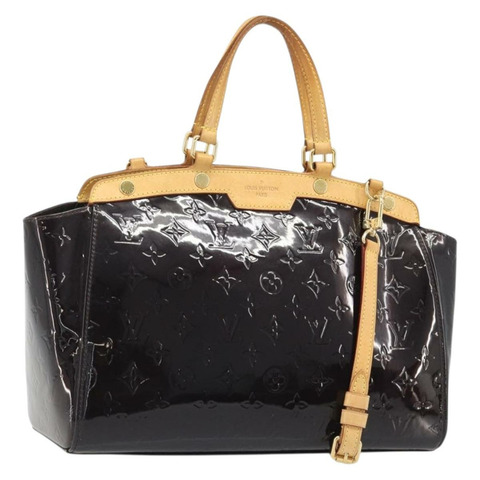 路易威登 Monogram Vernis Blair MM 手提包 2way Amarante M91619 LV Auth 187272A