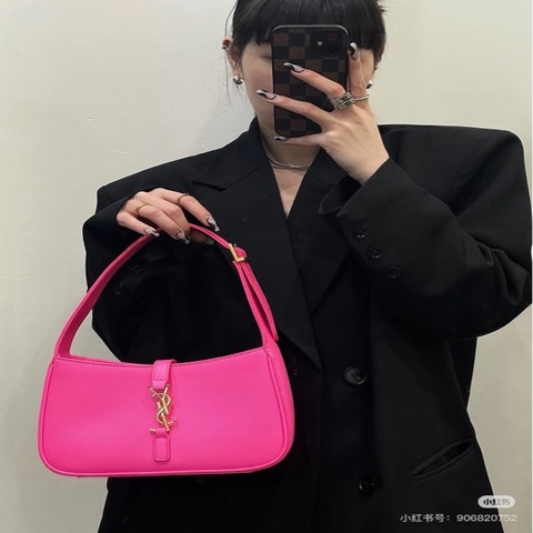 【威選精品】  ✨ YSL LE 5 À 7 粉金肩背腋下包 ✨