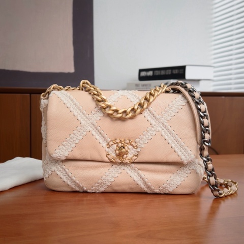 【威選精品】  ✨ CHANEL 限量款 19 Bag 編織小號肩背斜背包 ✨