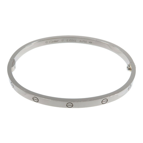 CARTIER 18K白金Love Bangle SM手鐲