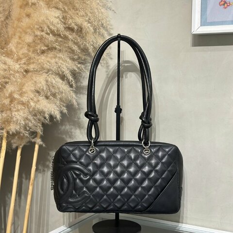 CHANEL 康朋保齡球包 - 黑8開