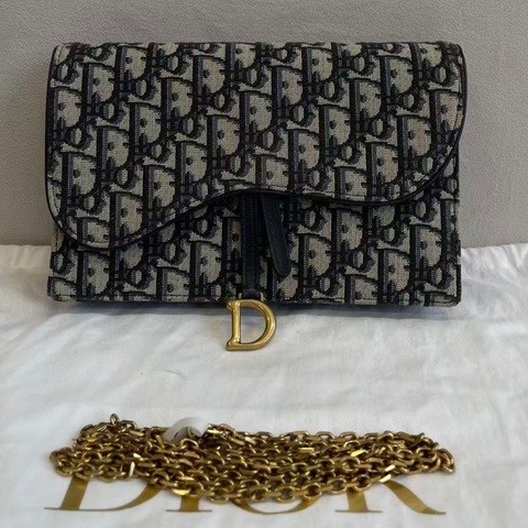 Dior 迪奧老花woc 大號 鏈條包 容量大 內里有拉鍊設計多位卡槽